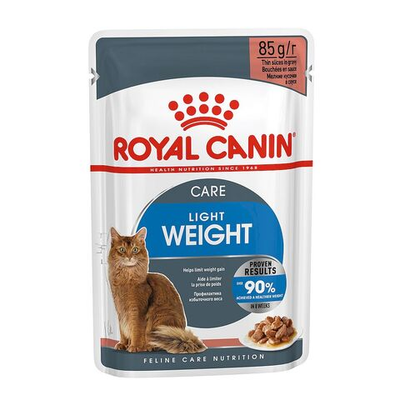 Влажный корм для кошек Royal canin Light Weight Care кусочки в соусе (профилактика лишнего веса), Пауч 85 г