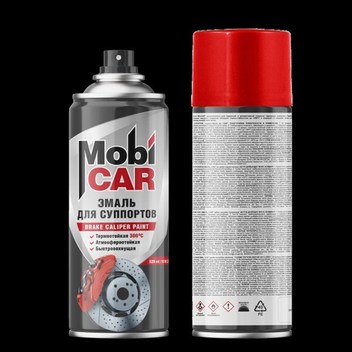 Краска спрей для суппортов 520 мл Красная (MobiCar)