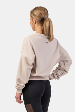 Свитшот женский Nebbia 420 Loose Fit Sweatshirt “Feeling Good” Cream