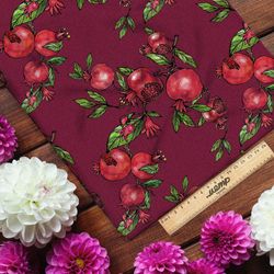 Ткань флис спелые гранаты