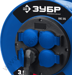 ЗУБР ПВС 315 ПВС 3х1.5 50м 3500Вт IP44, Силовой удлинитель на катушке (55081-50)