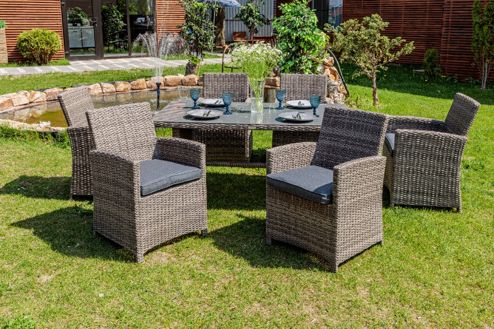 Обеденный комплект ROYAL FAMILY FIONA серый