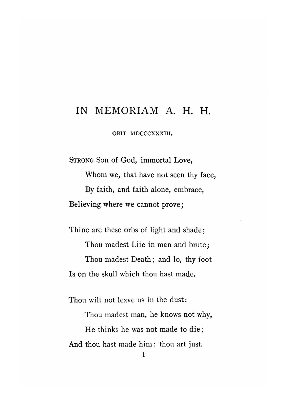 In memoriam | Alfred Tennyson