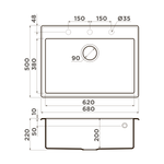 Мойка Omoikiri Tedori 68-DC Tetogranit | Темный шоколад
