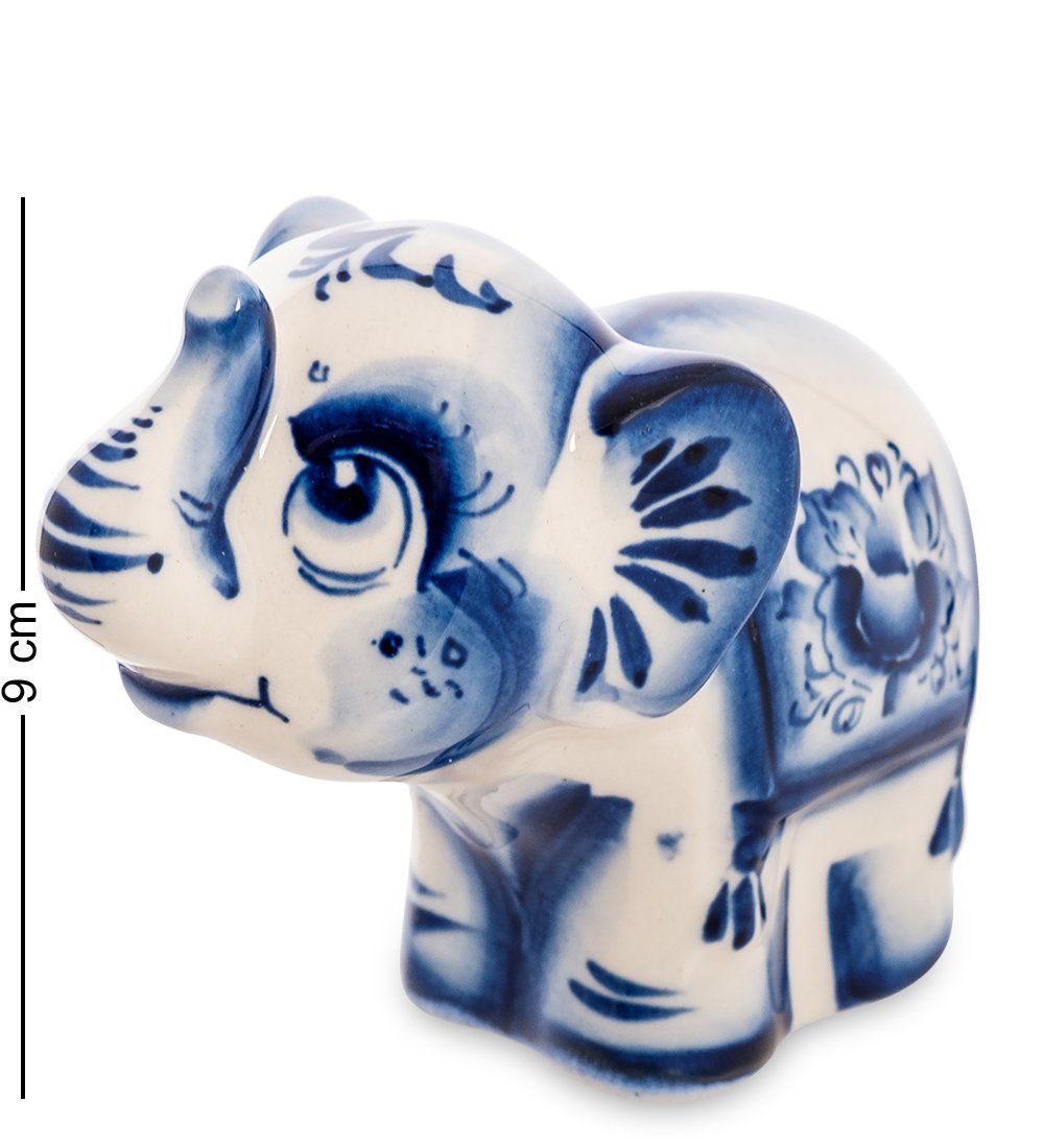 ГЛ- 580 Фигурка «Слон» (Гжельский фарфор)