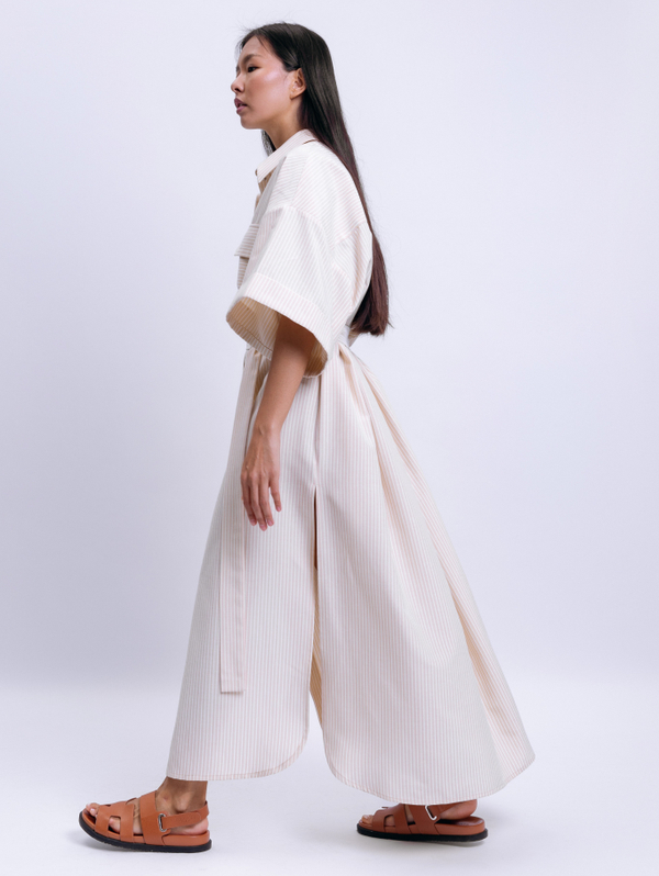 Платье-рубашка с коротким рукавом