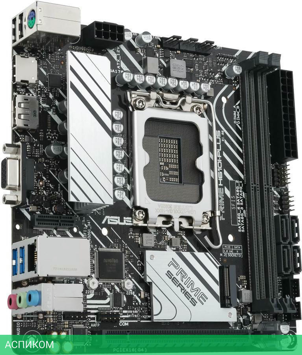 Материнская плата ASUS Prime H610I-Plus-CSM (90MB1GB0-M0EAYC)