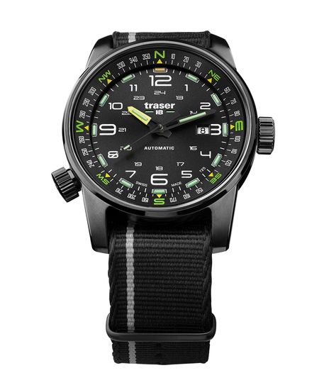 Швейцарские тактические часы Traser P68 Pathfinder Automatic Black 107718 (нато)