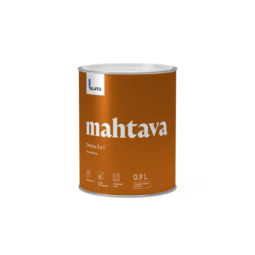 ГРУНТ-ЭМАЛЬ ПО РЖАВЧИНЕ 3 В 1 "MAHTAVA" ГЛЯНЦЕВАЯ БАЗА С 2.7 Л (1/6) "TALATU"