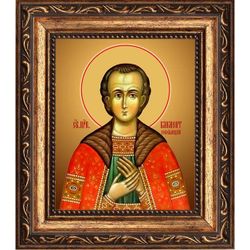 Климент Алфанов, Сокольницкий, Новгородский преподобный. Икона на холсте.