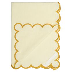 Набор кухонных полотенец с контрастным кантом горчичного цвета из коллекции Trendy Ruffles, 50х70 см