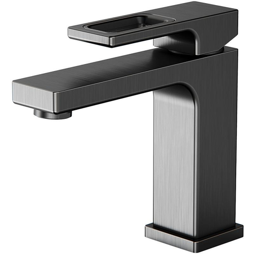 Смеситель для раковины 35к G1017-9 GAPPO литой, п/гайку, ОРУЖЕЙНАЯ СТАЛЬ