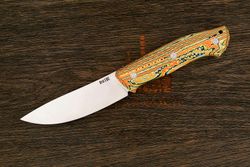 Нож разделочный UralEDC&Ножинск КрейсерЪ, клинок 118мм, сталь AR-RPM9, рукоять crazyfiber T1