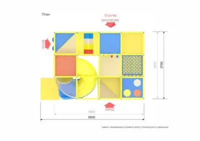 Детский игровой лабиринт «Семь морей» 19 м² (5,6*3,7*4.1 м)