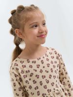 Платье "Бежевый леопард"