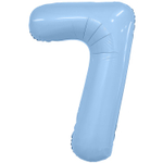 Шар фольгированный Цифра 7 101 см (Голубой)