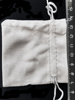 Мешочки велюр 7х9 см. Серые, 5 штук