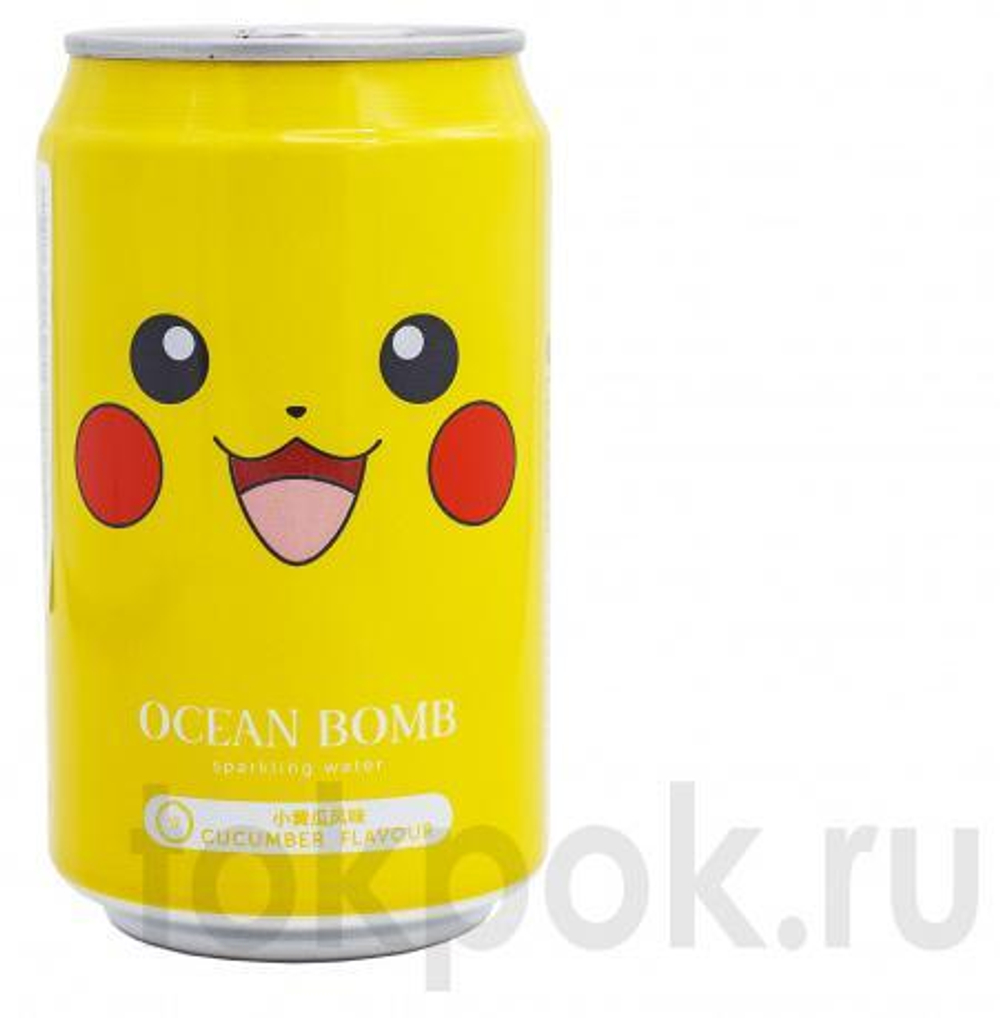 Газированный напиток со вкусом огурца Pokemon Ocean Bomb Cucumber flavour, 330 мл