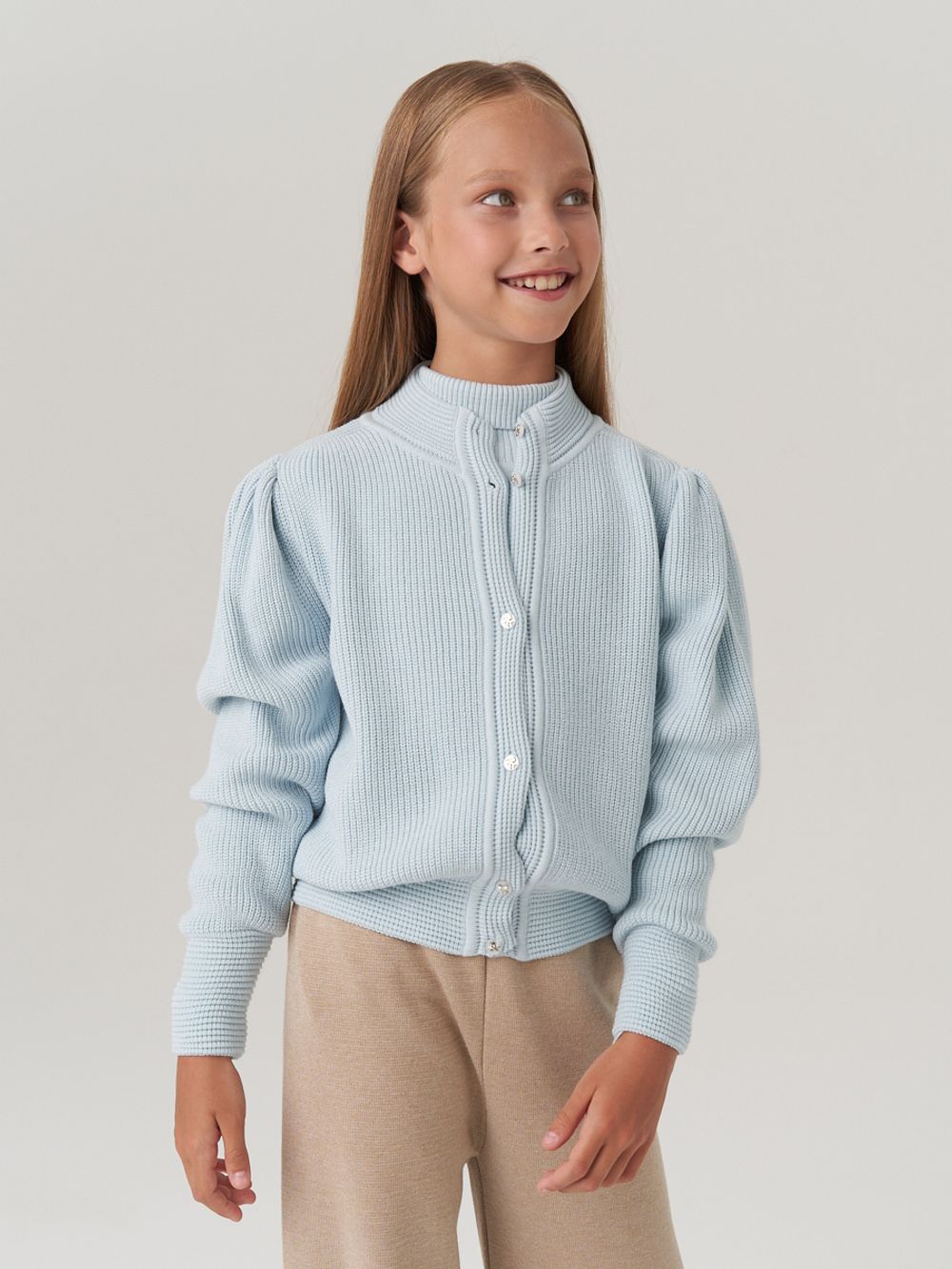 Кардиган для девочки AT1058 голубой