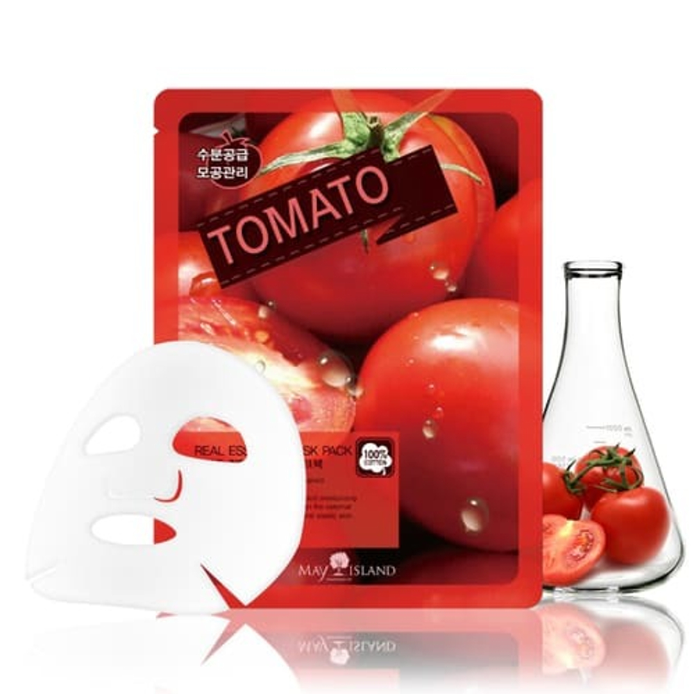 Маска для лица May Island Tomato Real Essence Mask Pack тканевая с экстрактом томатов 25 мл