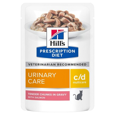 Hill's Feline c/d Salmon 85 г - диета консервы (пауч) для кошек с проблемами МКБ (лосось) 3408LN
