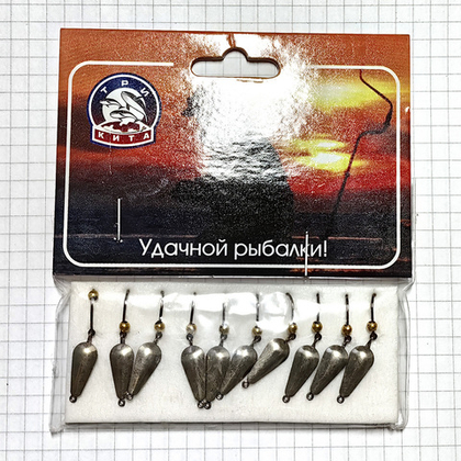 Блесна зимняя с подвесным крючком Три Кита (никель) 1.5гр (10шт/уп)