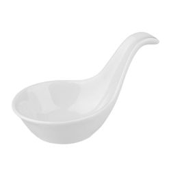 Ложка для комплимента 30 мл белая фарфор P.L. Proff Cuisine [6]