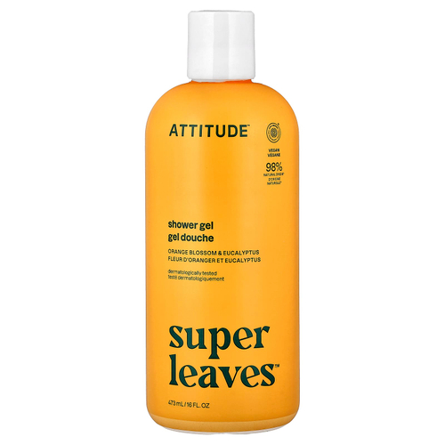 ATTITUDE, Super Leaves™, гель для душа, цветы апельсина и эвкалипт, 473 мл (16 жидк. унций)