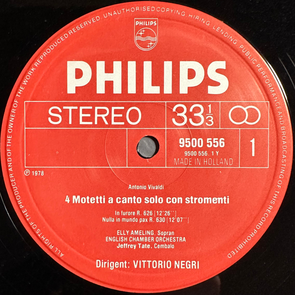 Вивальди - Элли Амелинг, Английский камерный оркестр (Голландия 1978г.)