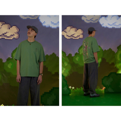 Футболка Called a Garment Letters Hooks "Grass Green"