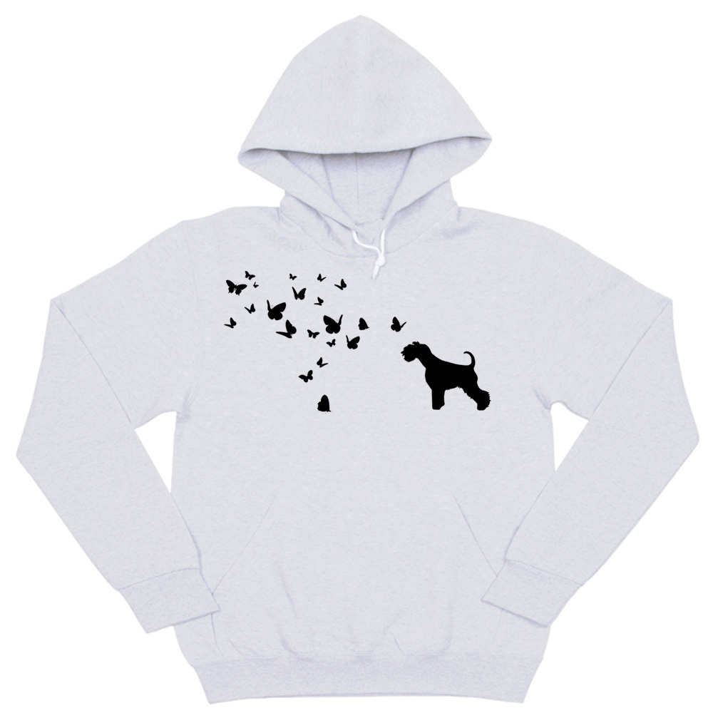 Толстовка "Шнауцер и бабочки"