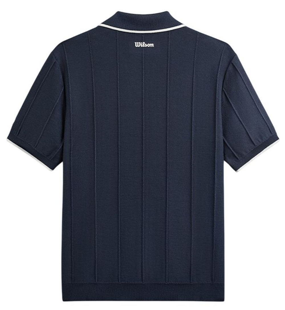 Мужское теннисное поло Wilson Club Essex Knit Shirt - небесный