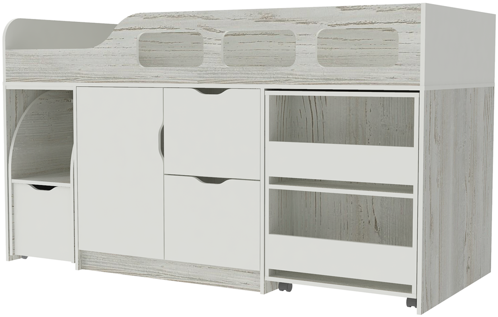 Кровать-чердак КарИВи Астра 8 Винтерберг Белый