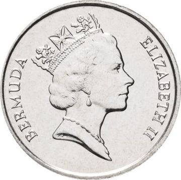 25 центов 1986-1998 Бермуды