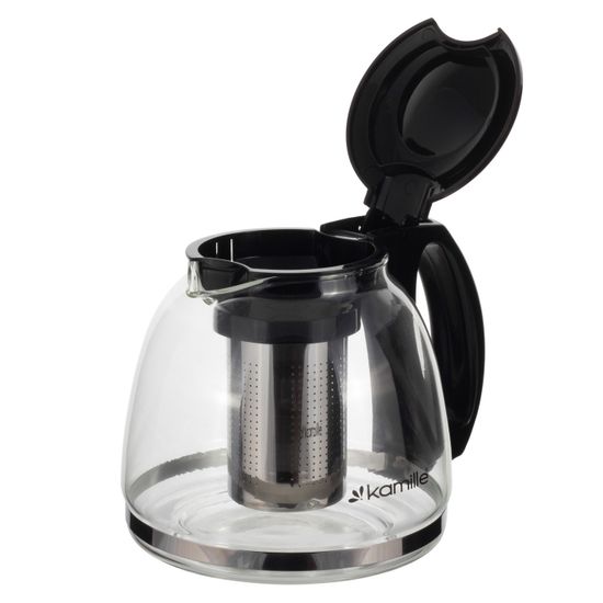 Стеклянный заварочный чайник 1300 мл. Kamille KM 0779L со съемным ситечком