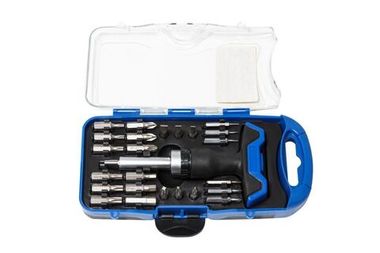 Отвертка реверсивная Т-образная с набором бит, 25пр., в пластиковом футляре Partner PA-BX23025