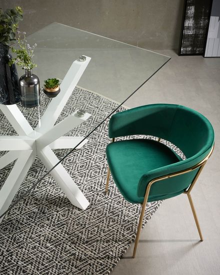 Стол Arya 160x90 стекло белый