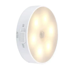 Светильник-ночник AOVV с датчиком движения ,круглый дизайн, на магнитном креплении, USB заряд, режим Холодный