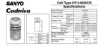 Аккумулятор CP-2400SCR   SANYO
