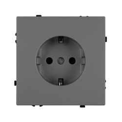 Механизм электрической розетки SCT-NOBE-MEU1-SFPL-GR (230V, 16A) (Arlight, Серый базальт) 054279