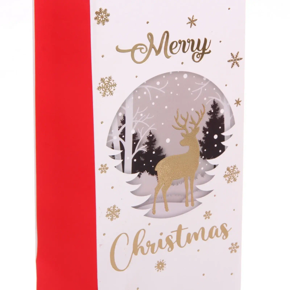 Пакет под бутылку «Волшебная зима» 11*38*11 см, микс