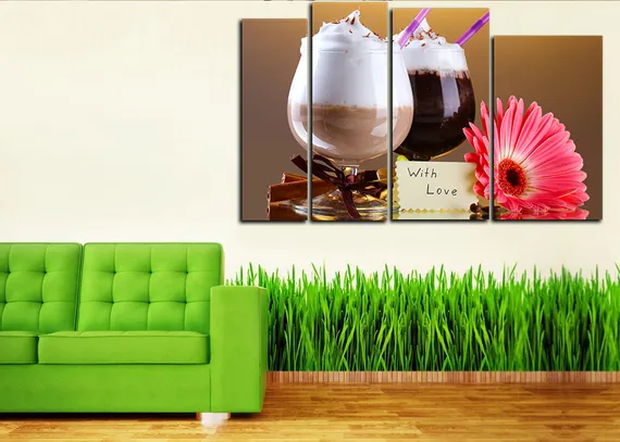 Модульная картина "Коктейль с любовью"