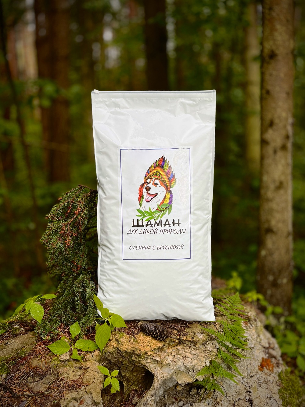 Сухой корм SHAMAN "Дух дикой природы" Оленина с брусникой 15 кг; мелкая гранула; для взрослых собак; Класс Холистик