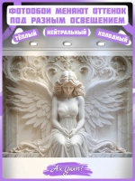 3D Фотообои барельеф девушка и мрамор