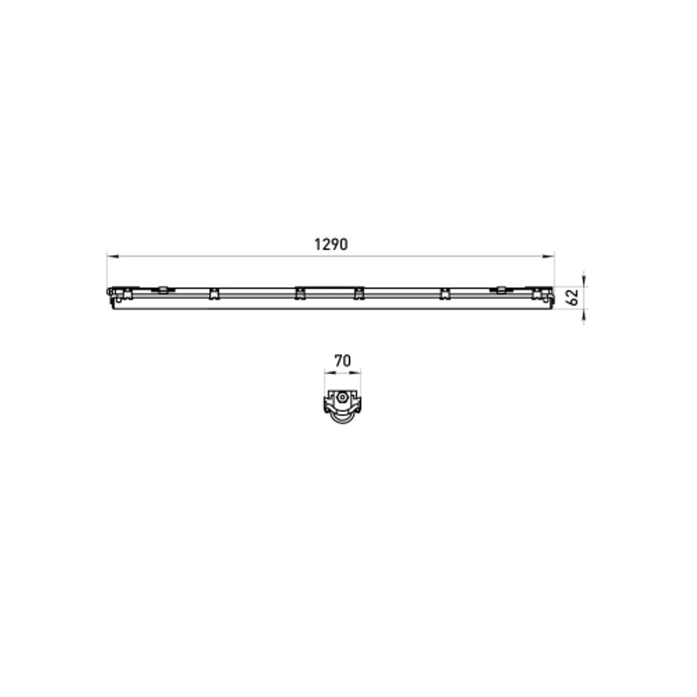 Светильник ЭРА SPP-101-0-001-120 IP65 под светодиодную лампу T8 G13 LED 1200 | Линейные IP65 под лампу T8 LED