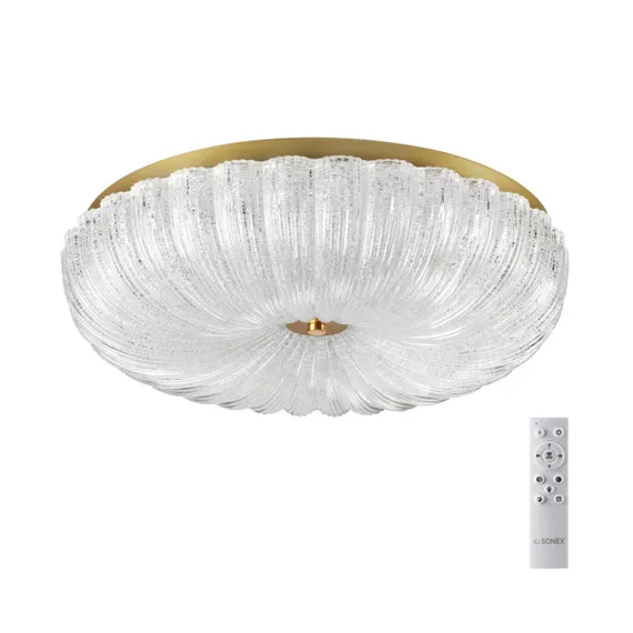 7719/60L PIKO LED SN 40 Светильник металл/стекло/прозрачный/золотой LED 60Вт 3000-6500K D500 IP20 пульт ДУ TESORO