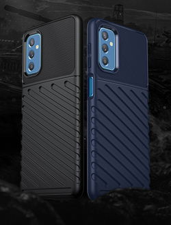 Противоударный чехол синего цвета для Samsung Galaxy M52 (5G) с 2021 года, серия Onyx от Caseport