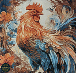 Декоративный гобеленовый чехол для интерьерной подушки Господин Петух 38*38