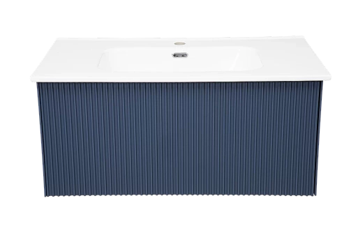 Тумба с раковиной LA FENICE TERRA Blu Grigio 80 синяя
