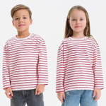 Лонгслив в полоску KAFTAN, р.134-140, белый/красный